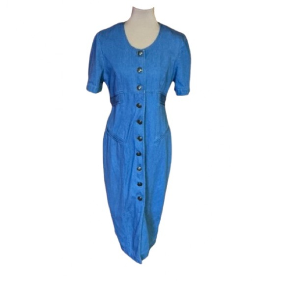 Vintage Dresses & Skirts - Vintage 90s denim maxi dress